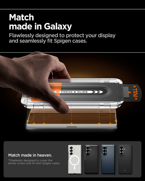 Spigen Galaxy Z Fold 7 螢幕保護貼 GLAS.tR EZ Fit Pro HD(2片裝)